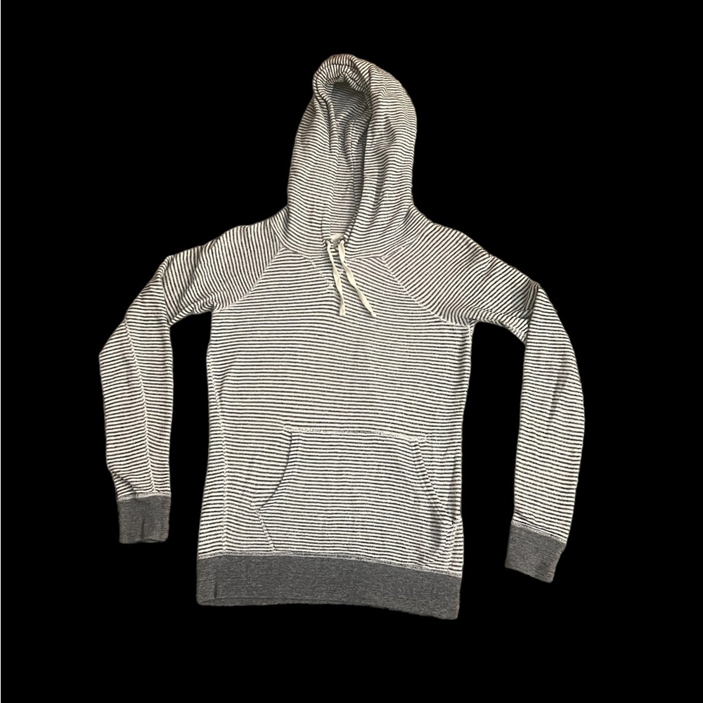 J. Crew Medium Grey Striped Hoodie